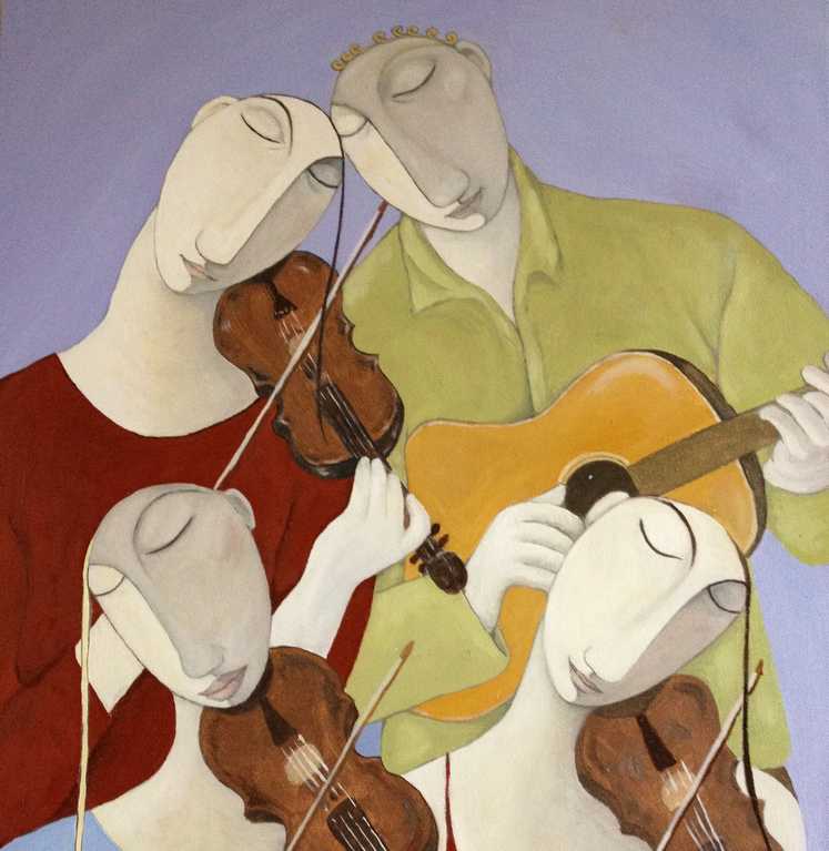 painting of musicians